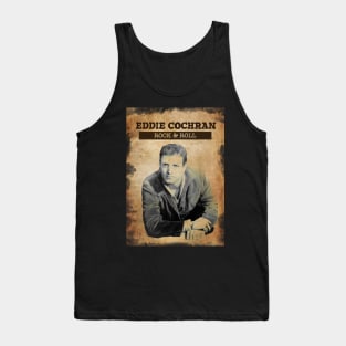 Vintage Old Paper 80s Style Eddie Cochran Tank Top